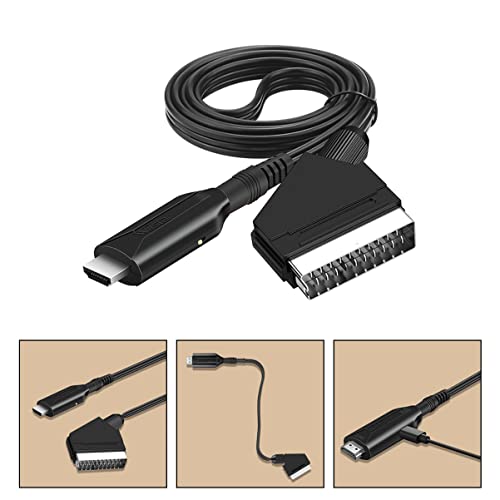 Convertidor Scart a puerto de video para reproductor VHS y grabadora DVD 1080p 4