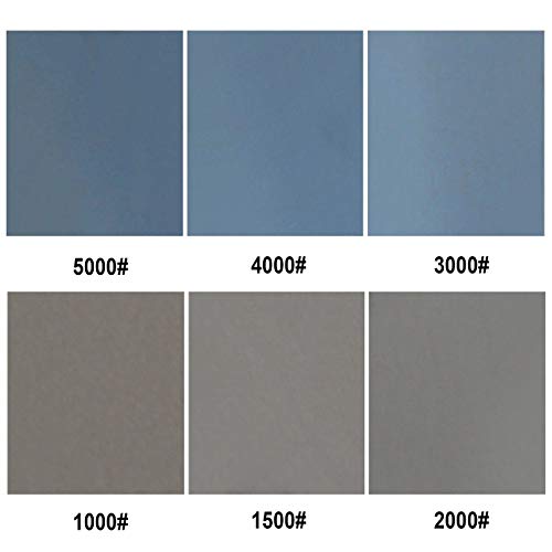 Hbsite Schuurpapier voor Droog Nat Polijsten Houten Meubels Metaal Automobiel Afwerking Schuurpapier 1000/1500/2000/3000/4000/5000 Grit(12 vel) - Afbeelding 3