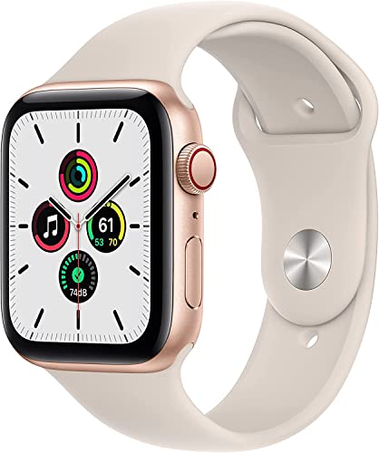 【整備済み品】Apple Watch SE (GPS + Cellularモデル) - 44mm ゴールドアルミニウムケースとスターライトスポーツバンド