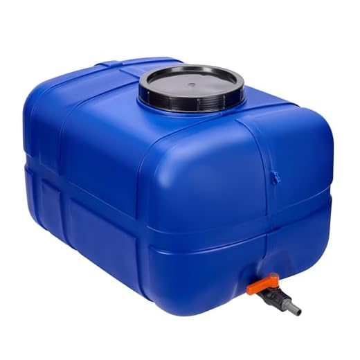 Garronda Depósito de Agua 150 litros con Tapa y Grifo – Tanque de Agua Potable de Plástico para Almacenamiento Doméstico, Industrial y como Bidon Agua para Camper GD-0098