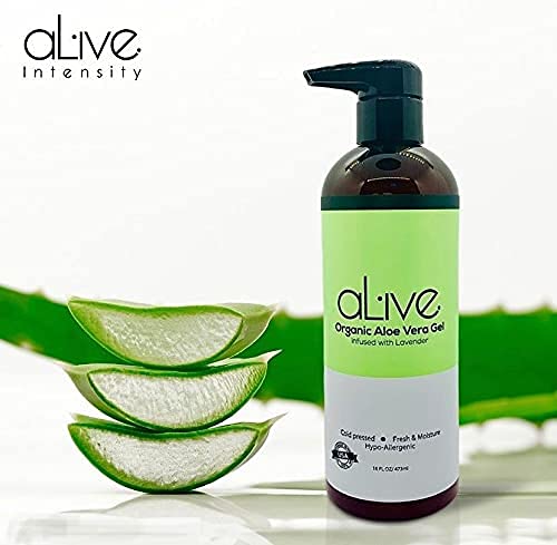 Alive Intensity Organic Aloe Vera Gel With Aloe   Lavender Pure Aloe Vera Gel for Skin and Hair Photo