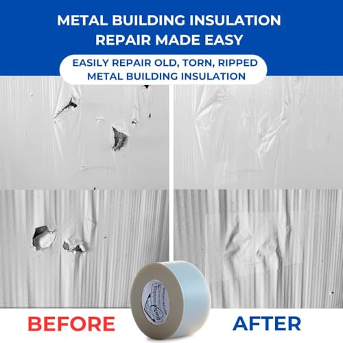 Image of BlueTex Insulationㅤ3 Wide x 180' Long White Vapor Barrier Seam Tape - 16 Rolls Bulk Pack, Great for Crawlspaces, Waterproofing, Insulation Repairs, Underlayment Seams, Metal Building Insulation Seams