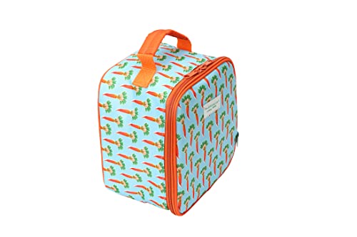 RHS by Dexam Home Grown Carrots RPET Lunch Bag - Blue, Blue and Orange