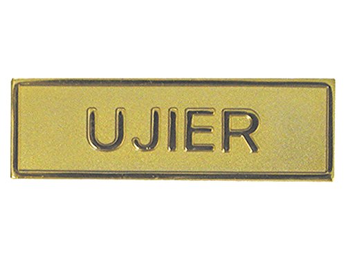 Swanson Christian Supply 080632 Usher Pin Back Rectangle Gold Spanish - Badge