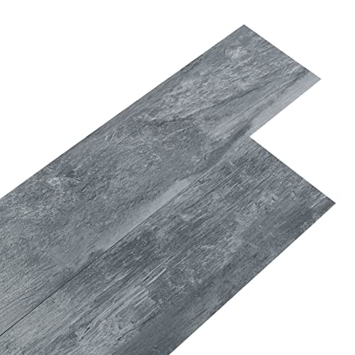 INMOZATA 36pcs Vinyl Flooring Lino Flooring with Wood Effect Peel and Stick Floor Tiles 2.0 mm Thick for Kitchen Living Room and Bathroom Floor Planks 91.5 cm x 15.2 cm(5.02㎡,Grey Wood Grain)