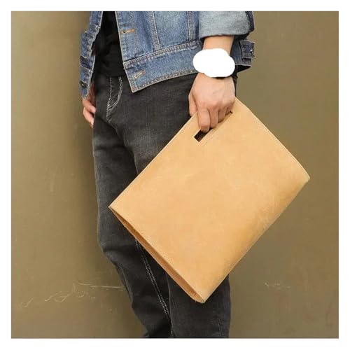 Leather Briefcase File Bag Genuine Leather Documents Pouch Featured Crazy Horse Leather A4 File Hand Bag Formal Business3