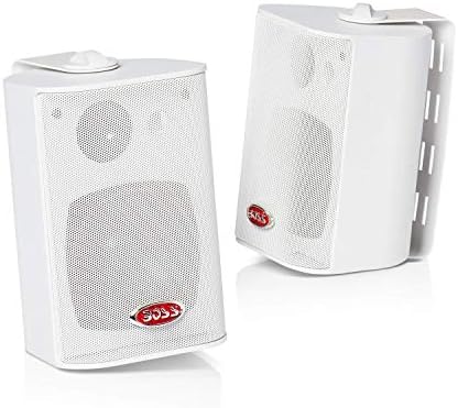 BOSS Audio Systems MR4.3W Speakers 200 Watts, 4", 3-Way, In Door/Out Door, White