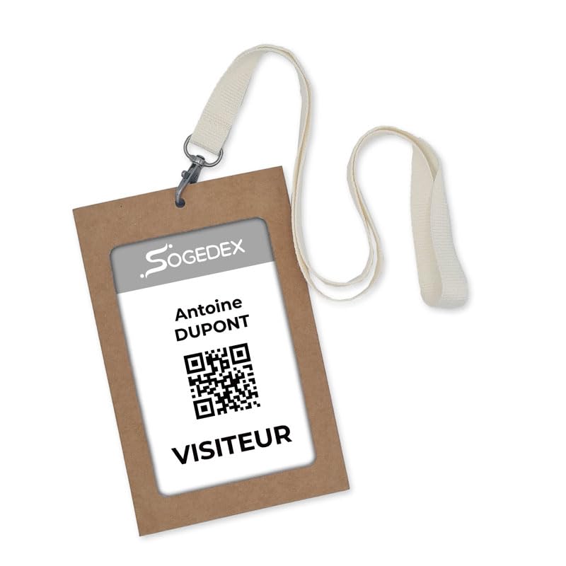 Porta-Badge A6 de cartón ecológico (paquete de 100)