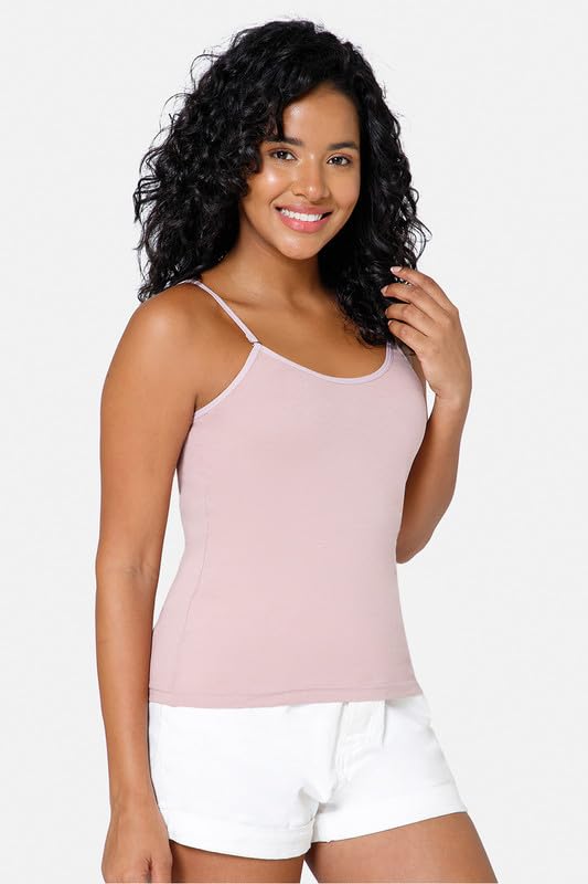 Image of Intimacy Cotton Camisole for Women with Adjustable Spaghetti Straps Comfortable Everyday Wear Camisole Slip for Women
