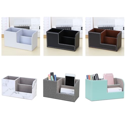 ペン立て 文房具収納ボックス ラグジュリー 多機能革製ペン立て セット シンプル オフィスの机上 文房具収納 創意的な収納ボックス ミント・グリーン 203*93*111mm