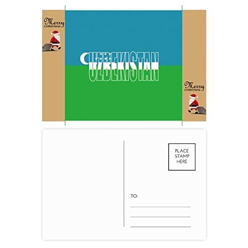 Cartes postales Ouzbékistan lot de 20 pour remerciement et correspondance à thème drapeau