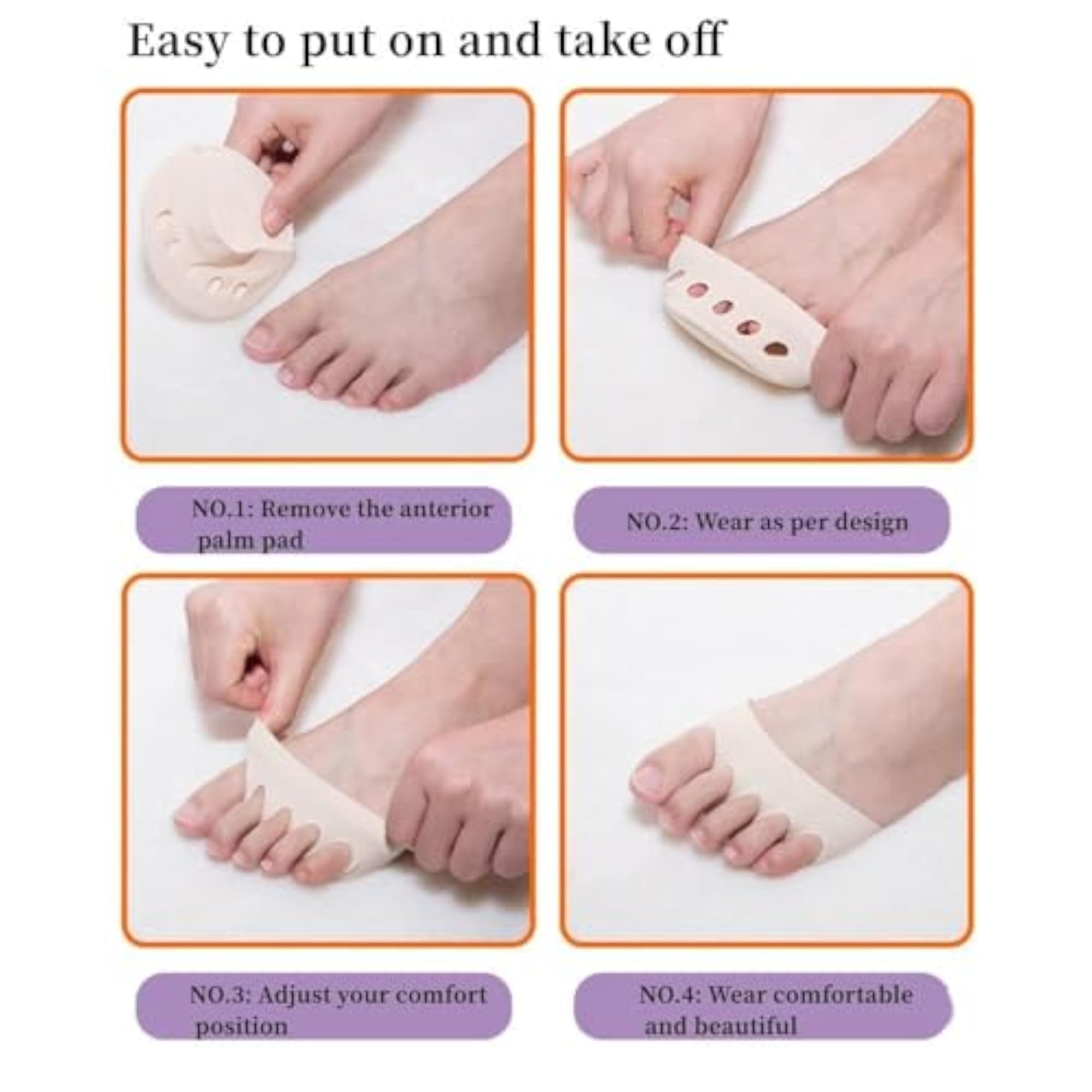 Forefoot Cushion Pads for Pain Relief and Comfort