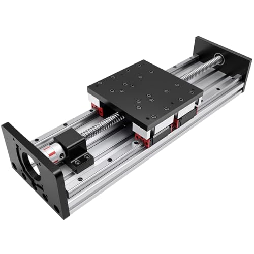 Heavy Duty Linear Stage Motion Load 550 lb 250KG 2005 Ballscrew Double Guide Rail 4 Pc Slide 4" 100mm Stroke Sliding Actuator Table for Nema23 57 Nema34 86 Stepper Motor for CNC Router XYZ Axis