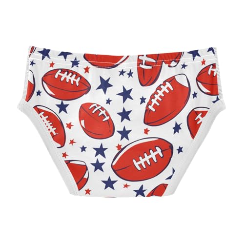 Wusikd American Football Boys' Underwear Cotton Red White Boys Briefs Soft Toddler Underwear 2T2