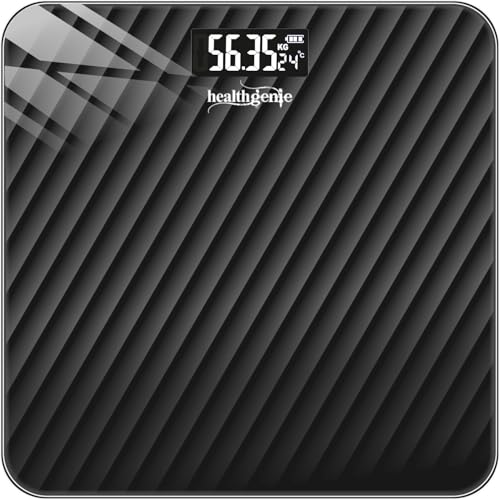 Image of Healthgenie Weight Machine for Body Weight Thick Tempered Glass LCD Display With 3 Years Warranty Weighing Scale Rampweigher