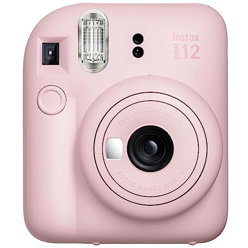 Image of FUJIFILM INSTAX Mini 12 Instant Film Camera | Blossom Pink Bundled with INSTAX Mini Instant Film |40 Exposures + Instax Accessory Bundle + AA Batteries + Cleaning Cloth (10 Items)