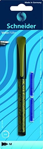 Schneider – Penna stilografica Voice, M, colori assortiti, confezione da 2 cartucce