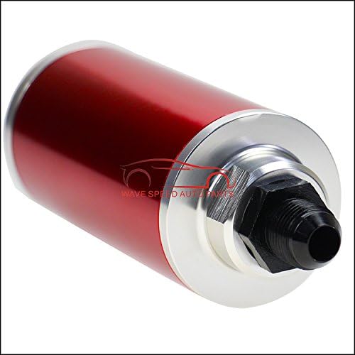 58MM AUTOMOTIVE FUEL FILTER SUIT CAR HIGH FLOW MAGNETIZED GASOLINE FILTER SET PETROL CLEANER UNIVERSAL AUTO RACING REFIT PARTS (BLUE)