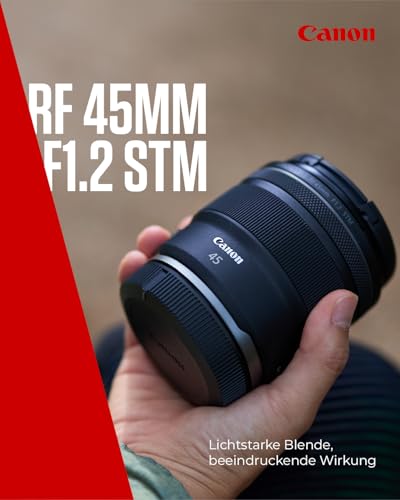 Canon Objektiv RF 45mm F1.2 STM – Festbrennweiten -Objektiv mit F1,2 Lichtstärke – ideal für Porträtfotografie – Kompatibel mit Canon EOS R System