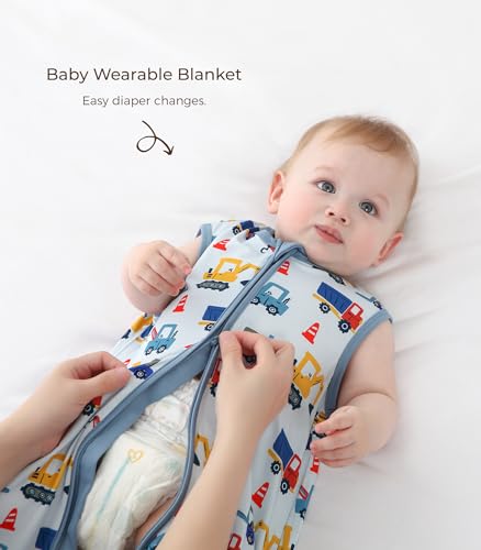 Image of Baby Sleep Sack Soft Wearable Blanket 2-Way Zipper Sleeping Bag for Girls Boys 0-3T, Viscose Made from Bamboo