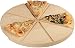 LAUBLUST Pizzabrett aus Holz - Runder Pizzateller mit 8 Schneiderillen & Griffmulden - ca. 30x30x2cm, Buche Natur FSC®