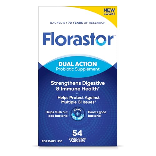Florastor Probiotic for Digestive and Immune Health 54 Capsules