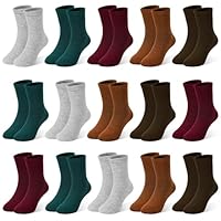 ZERULETS Boys Girls Crew Socks Kids School Sock Black White Gray Toddler Boy Sport Socks 15 Pairs for 1-13 Years