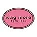 Wag More Bark Less Auto Car Office Refrigerator MAGNET - Pink background with Brown Font
