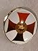 Knight Templar Red Christian Cross & Seal Lapel Pin