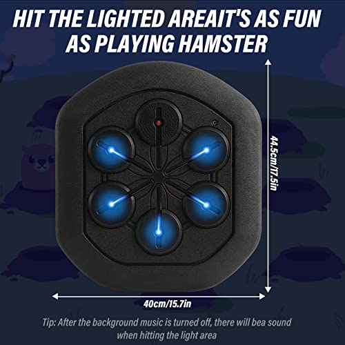 Music Boxing Machine, Wall Mounted Boxing Machine, Indoor With Boxing Glove, Kids Adult Rechargeable Bluetooth Led Lighted Boxing Reaction Target, Boxing Exercise Equipment #TOP1