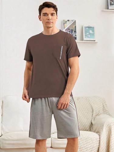 Image of Men's Pyjama Set || T-Shirt and Shorts Set for Men || Night Wear for Men || Night Suit for Men (Cord-04-07)
