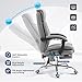 TonghuaS Reclining Massage Office Chair with Footrest, High Back Ergonomic Executive Chair with Heating and Vibration Function(Grey)
