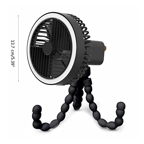 Ventilador con trípode flexible y batería recargable para fijar en cochecito 3