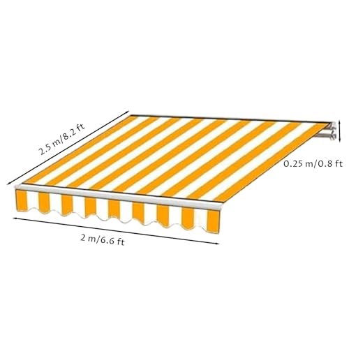Auvent rétractable pour terrasse rétractable, store extérieur imperméable 98,4 x 78,7