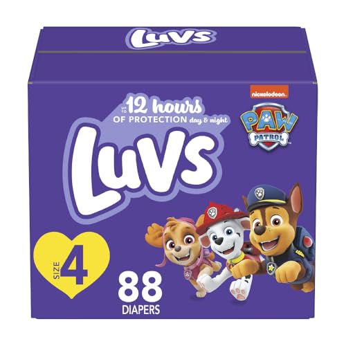 Image of Luvs Size 4 Baby Diapers, Platinum Protection Bluey Diapers for Day & Night, Size 4, 88 Count (Packaging May Vary)