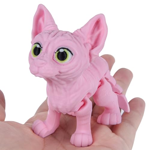 3D Printed Sphynx Cat Fidget Toy Pink