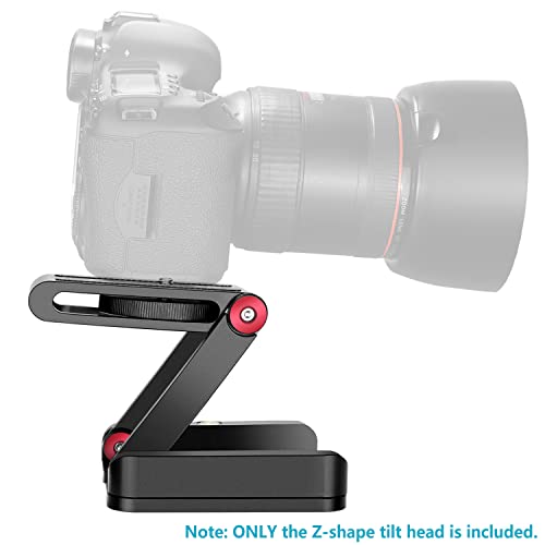 Neewer Tête de Trépied Pliant Z Flex en Alliage d'Aluminium Tête Tilt à Plaque Rapide pour Appareil Photo Canon Nikon Sony, Trépied, Glissière Curseur (Rouge) - Image 6