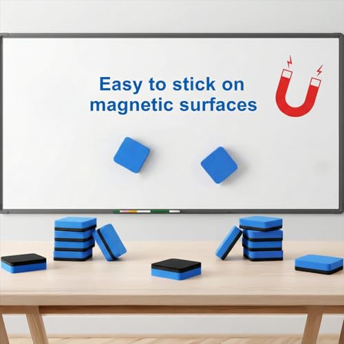 Kifmurase 96Pcs Dry Erase Eraser, Magnetic Whiteboard Dry Erasers, Cube Mini Whiteboard Eraser, Square Colorful White Board Erasers, Chalkboard Cleaner Wiper for Home and Office - Image 6