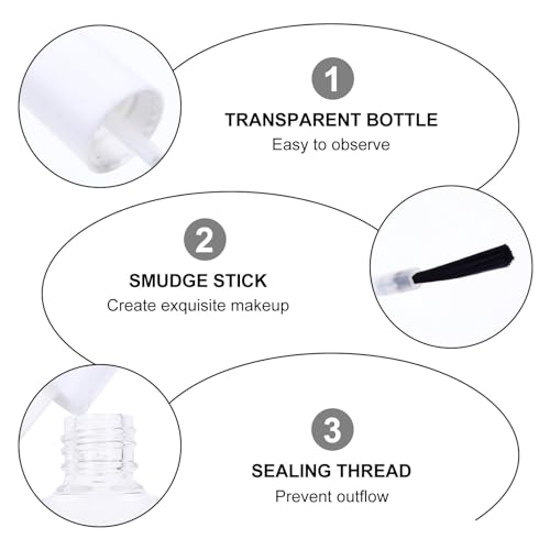 Flacons en verre cylindriques 5ml Homoyoyo avec pinceau pour vernis et manucure DIY x20 - 7