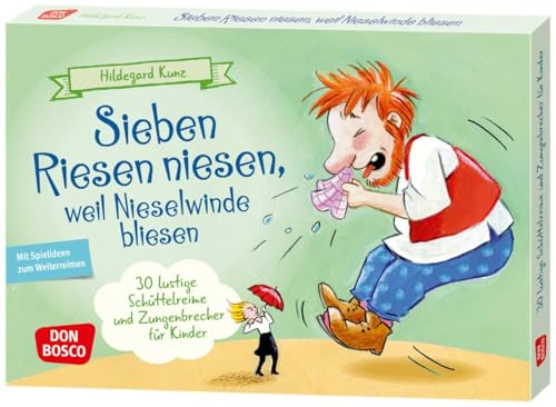 Sieben Riesen niesen, weil Nieselwinde bliesen: 30 lustige Schüttelreime und Zungenbrecher für Kinder. Sprachförderung mit Spaß für Kita & Schule. ... Ideen für Kindergruppen auf DIN-A5-Karten)