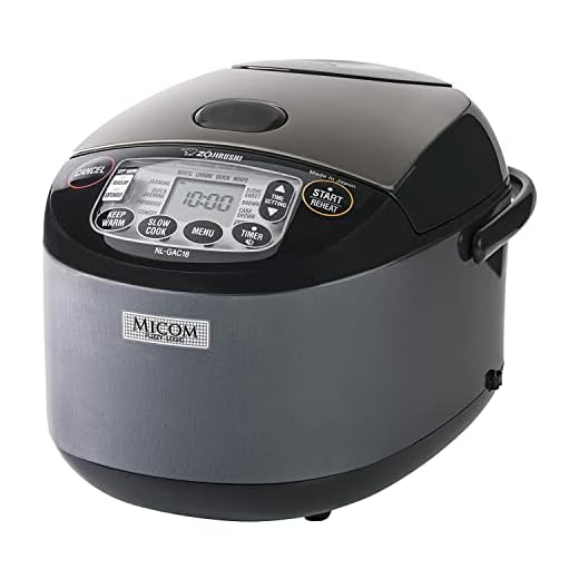 Zojirushi NL-GAC18 BM Umami Micom Rice Cooker & Warmer, 10-Cup, Metallic Black, Made in Japan