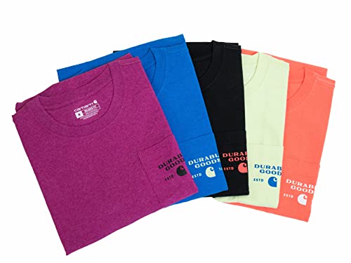 Carhartt Men's Relaxed Fit Heavyweight Short-Sleeve Pocket Logo Graphic T-Shirt, Hint of Lime, Medium - image 6