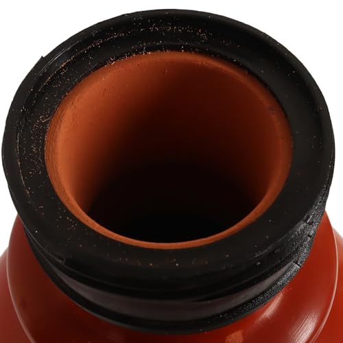 Image of KSI Organic Clay Water Bottle 1L Terracotta Drinking Bottle with Lid, Handmade Earthen Water Storage Bottle, Naturally Cooling Mud Bottle for Home Kitchen Dining