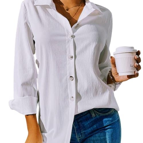 Women’s White Cotton Blend Delta Full Sleeves Shirt – Formal Office Wear – Stylish Western Latest Design Women’s White Cotton Blend Delta Full Sleeves Shirt – Formal Office Wear – Stylish Western Latest Design