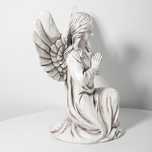 Statue ange blanc en résine faite main, un chef-d'œuvre décoratif unique - 7