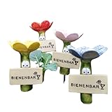 Insektentränken,Bienentränke für Den Garten 4er-Pack Cups for Bee Wildbienen- und Insektentränken Abbildung Wasserfontäne für Garten Balkon Terrasse Naturschutzdekorationen