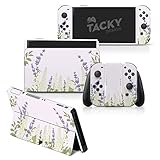 Tacky Design Lavender skin Compatible with Nintendo Switch OLED Skin watercolor - Vinyl 3M Nintendo