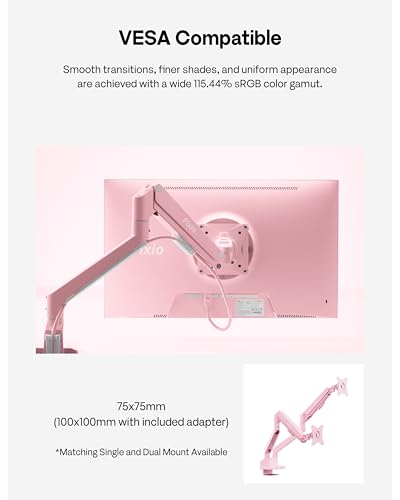Image of Pixio PX246 Wave Pink 24 inch 120Hz Refresh Rate FHD 1080p Resolution IPS Panel 4ms GTG Response Time Gaming Monitor with Adaptive Sync