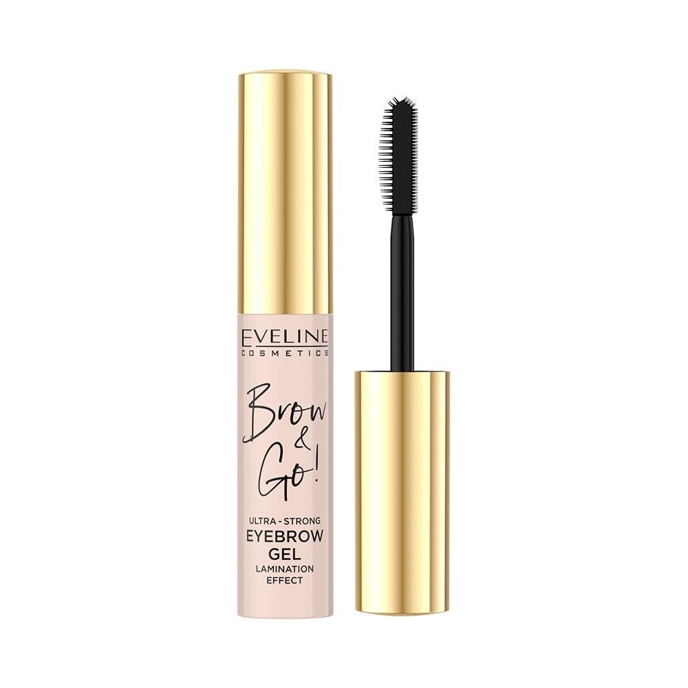 Eveline Cosmetics Brow & Go! Augenbrauengel – Ultra Starker Transparenter Laminierungs-Gel, 10 ml