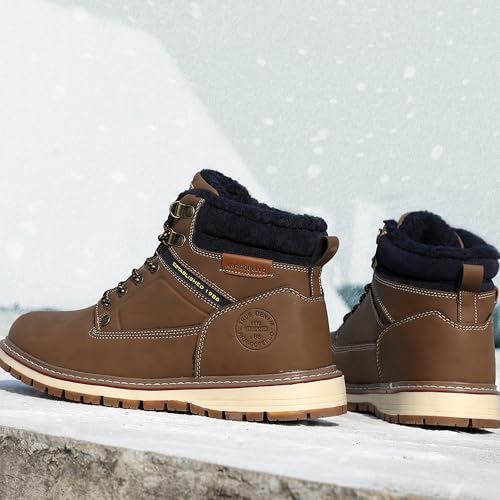 Image of ARRIGO BELLO Mens Winter Boots Snow Shoes Casual Booties US Size 8-12 | Warm Fur Lined,Mesh Lined,Non-slip,Breathable,Durable,Outdoor,Ankle Boot,Comfortable,Removable Insole